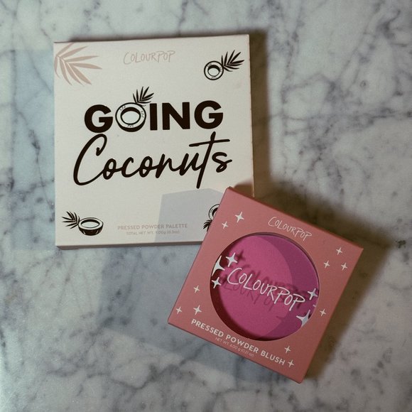 ColorPop Going Coconuts & Pressed Powder Blush Set | NEW MAKEUP - Picture 1 of 4